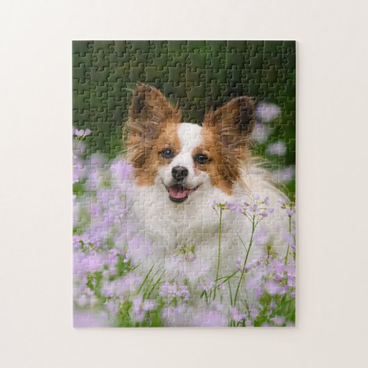 Papillon Dog Romantic Portrait Game 11x14 Legpuzzel (Verticaal)