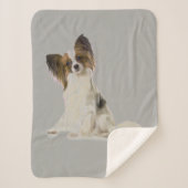 Papillon Dog Sherpa Deken (Voorkant)