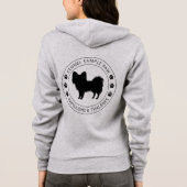 Papillon Dog Silhouette met poten en aangepaste te Hoodie (Achterkant)