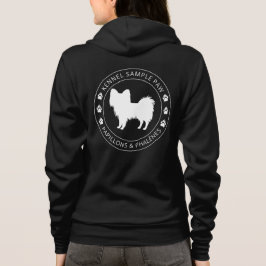 Papillon Dog Silhouette met poten en aangepaste te Hoodie