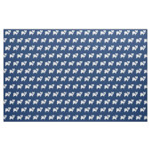 Papillon Dog Silhouette Pet Navy Blue Stof (Fat Quarter)