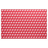 Papillon Dog Silhouette Pet Red Stof (Fat Quarter)