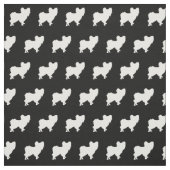 Papillon Dog Silhouette Pet Stof (Swatch)