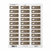 Papillon Dog Silhouette Return Address Labels (Full Sheet)