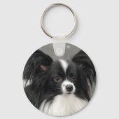 Papillon Dog Sleutelhanger (Voorkant)