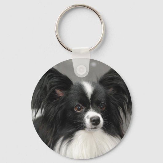 Papillon Dog Sleutelhanger (Voorkant)