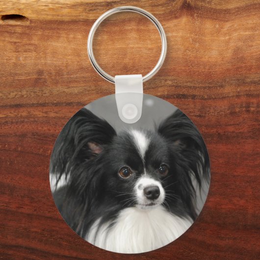 Papillon Dog Sleutelhanger (Voorkant)