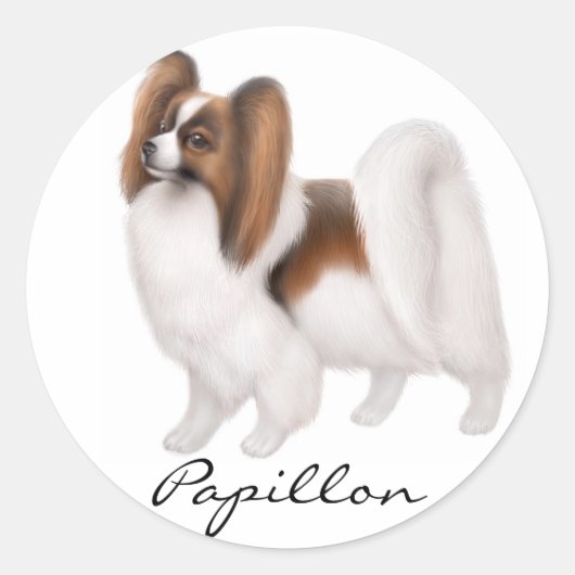 Papillon Dog Sticker (Voorkant)