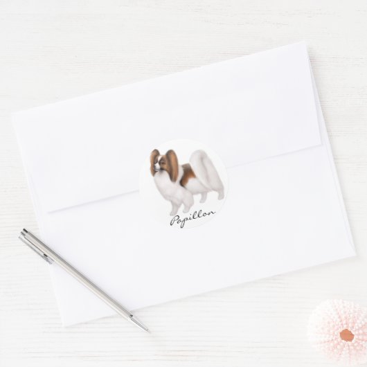 Papillon Dog Sticker (Envelop)