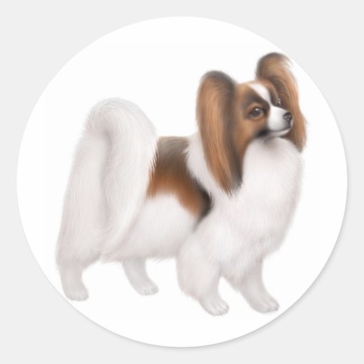 Papillon Dog Sticker (Voorkant)