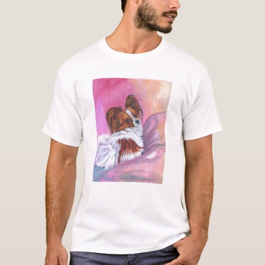 Papillon Dog Tee Shirt (Voorkant)