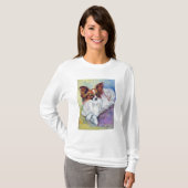 Papillon Dog Tee Shirt (Voorkant volledig)