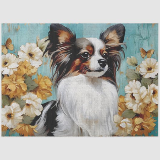 Papillon Dog Tissuepapier (Voorkant)