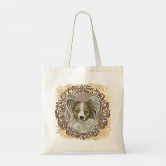 Papillon Dog Tote Bag (Achterkant)