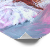 Papillon Dog wand afdrukken Poster (Hoek)