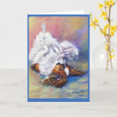 Papillon Dog Wenskaarten Kaart (Gele Bloem)