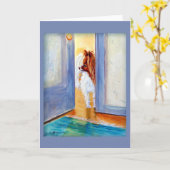 Papillon Dog Wenskaarten Kaart (Gele Bloem)