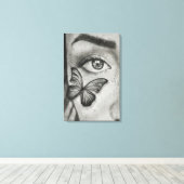 Papillon Focus Canvas Afdruk (Insitu (Houten vloer))