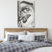 Papillon Focus Canvas Afdruk (Insitu (Slaapkamer))