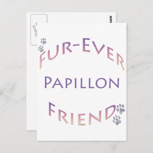 Papillon Furever Briefkaart (Voorkant / Achterkant)