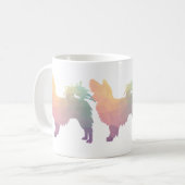 Papillon Geometric Pattern Modern Silhouette Koffiemok (Voorkant links)