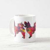 Papillon Geometric Pattern Modern Silhouette Koffiemok (Voorkant links)