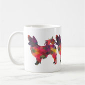 Papillon Geometric Pattern Modern Silhouette Koffiemok (Links)