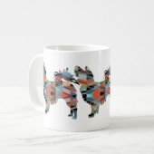 Papillon Geometric Pattern Modern Silhouette Koffiemok (Voorkant links)