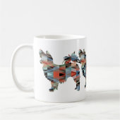 Papillon Geometric Pattern Modern Silhouette Koffiemok (Links)