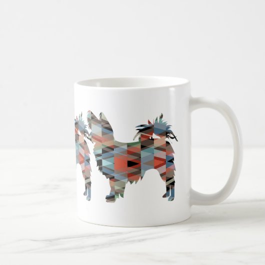 Papillon Geometric Pattern Modern Silhouette Koffiemok (Rechts)