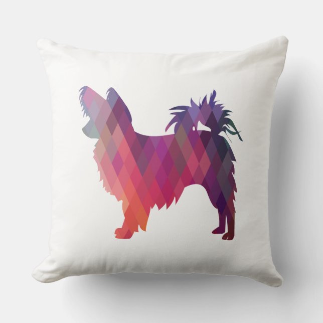 Papillon Geometric Pattern Modern Silhouette Kussen (Voorkant)