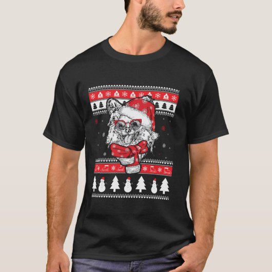 Papillon Grappige Hond Lelijk Kerstcadeau T-shirt (Voorkant)