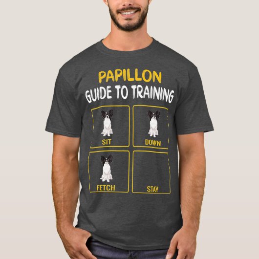 Papillon Guide to training Dog Obedience T-shirt (Voorkant)