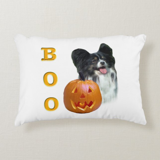 Papillon Halloween BOO Accent Kussen (Voorkant)