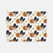 Papillon Halloween BOO Fleece Deken (Voorkant (Horizontaal))