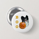 Papillon Halloween BOO Ronde Button 5,7 Cm (Voorkant /achterkant)