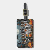 Papillon Halloween Griezelig Bagagelabel (Voorkant verticaal)
