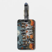 Papillon Halloween Griezelig Bagagelabel (Achterkant verticaal)