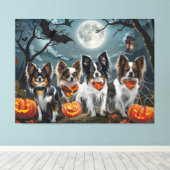 Papillon Halloween Griezelig Canvas Afdruk (Insitu (Houten vloer))
