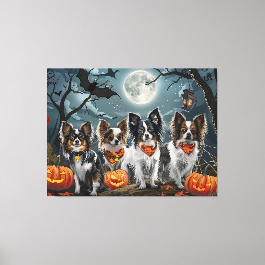 Papillon Halloween Griezelig Canvas Afdruk (Voorkant)