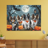 Papillon Halloween Griezelig Canvas Afdruk (Insitu (Woonkamer))