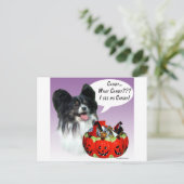 Papillon Halloween Snoep Briefkaart (Staand voorkant)