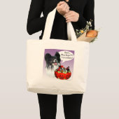Papillon Halloween Snoep Grote Tote Bag (Voorkant (product))