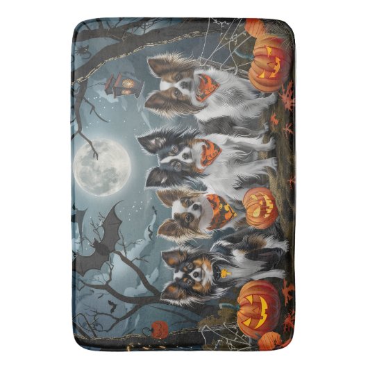 Papillon Halloween Spooky Badmat (Voorkant Verticaal)