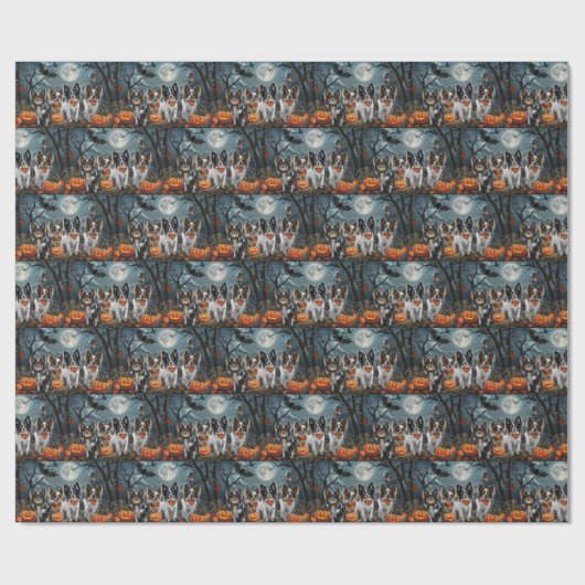 Papillon Halloween Spooky Cadeaupapier (Vlak)