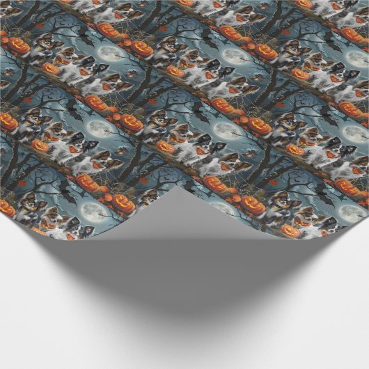 Papillon Halloween Spooky Cadeaupapier (Hoek)