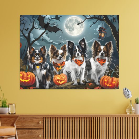 Papillon Halloween Spooky Canvas Afdruk (Insitu (Woonkamer))