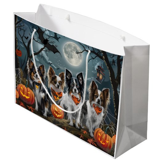 Papillon Halloween Spooky Groot Cadeauzakje (Achterkant Gekanteld)