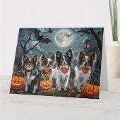 Papillon Halloween Spooky Kaart (Voorkant)