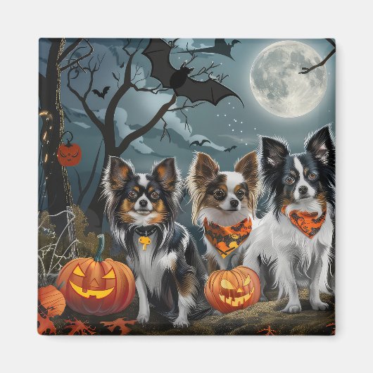 Papillon Halloween Spooky Magneet (Voorkant)